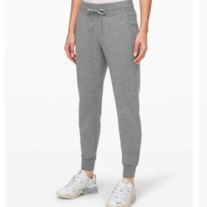 Grey Lululemon “warm down” joggers